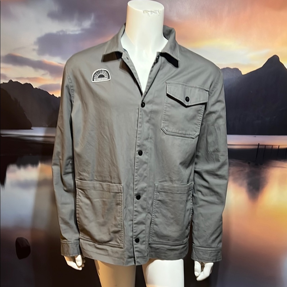 Bearded Goat Canvas Utility Jacket. Fleece Lined. Lg.
